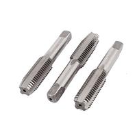 sourcing map 3pcs Taraud M14 diamètre de coupe 4 cannelures HSS tige ronde Machine à filetage métrique