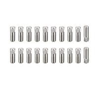 sourcing map 3x10mm 304 Inox Acier Goupilles, 20Pcs Molette Tête Plat Chanfreiné Terminal Goupille, Bois Couchette Lit Étagère Chevilles Support Étagères Fixe Éléments