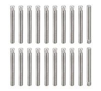 sourcing map 3x30mm 304 Inox Acier Goupilles, 20Pcs Molette Tête Plat Chanfreiné Terminal Goupille, Bois Couchette Lit Étagère Chevilles Support Étagères Fixe Éléments