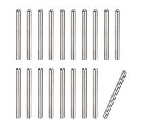 sourcing map 3x35mm Goujons, 20pcs 304 Inox Acier Rond Tête Plat Chanfreiné Terminal Goupille Bois Couchette Lit Étagère Chevilles Support Étagères Jeûne Éléments