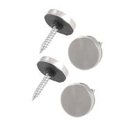 sourcing map 4 PC 18mm diamètre Acier Inox vis décoratives PAC verre miroir