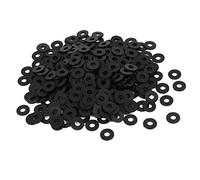 sourcing map 400pcs Rondelle Isolante Plate Nylon Joint Entretoise Noir M4 x 10mm x 1mm