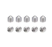 sourcing map 40pcs Vis Pointeau Conique pour Poignée de Porte Vis Sans Tête Hexagonale M6x6mm 304 Inox Acier