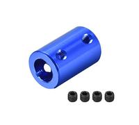 sourcing map 4mm à 8mm Alésage Coupleur Arbre Moteur Rigide Couplage Ensemble Vis L25XD14 Aluminium Alliage Accouplement Connecteur Accessoire Foncé Bleu 4pcs