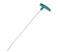 sourcing map 4mm extra long bras poignée T Finition chrome Clé hexagonale