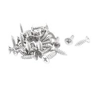 sourcing map 4mmx14mm autotaraudeuses à tête plate Vis à tôle 30 pcs