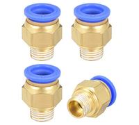 sourcing map 4pc raccord rapide raccord pneu pousser 1/4" G fil droit mâle 12mm