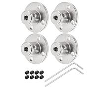 sourcing map 4pcs 3mm Coupleur Bride Couplage Connecteur Arbre Axe Raccords pour Bricolage RC Modèle Moteurs avec 8pcs Serrage Vis 2pcs M1.5 Hexagonale Clé