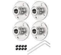 sourcing map 4pcs 5mm Coupleur Bride Couplage Connecteur Arbre Axe Raccords pour Bricolage RC Modèle Moteurs avec 8pcs Serrage Vis 2pcs M1.5 Hexagonale Clé