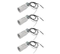 sourcing map 4pcs blanc 52mm Haut mur support feu Pendentif lampe E14 Douille Fil