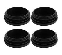 sourcing map 4pcs Bouchon Pied de Chasie Embout Capuchon Jambe Tube Insert Table Meuble Protection Plastique Rond 50mm Dia Exterieur