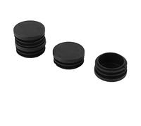 sourcing map 4pcs Bouchon Pied de Chasie Embout Capuchon Jambe Tube Insert Table Meuble Protection rond Plastique Noir 38mm Dia