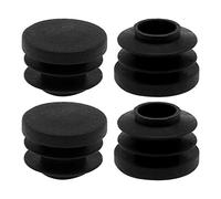 sourcing map 4pcs Bouchon Pied de Chasie Embout Capuchon Jambe Tube Insert Tampon Table Meuble Protection nervuré ronde plastique 20mm OD 17-19mm Diamètre intérieur