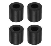 sourcing map 4pcs Caoutchouc Espaceur 0.8 pouce OD 0.4 pouce ID 0.8 pouce Épais Néoprène Rond Anti Vibration Isolation Tampons Rondelles Bagues Maison Voitures Bateau Accessoires, Noir