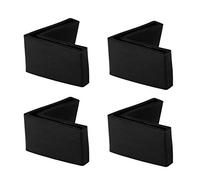 sourcing map 4pcs Casquette Pieds Chaise Angle Fer Forme L Patin Meuble Table Embout Capouchon Cornière Protection PVC Noir 63mmx63mm