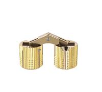 sourcing map 4pcs Charnière Cylindrique Charnière Invisible Porte Placard Armoire Meuble 16mm 180° Angle ouverture