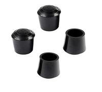 sourcing map 4pcs Embout Pied Chaise Bouchon Tampon Capuchon Protection Jambe Meuble Plancher Anti-dérapant en Caoutchouc Noir 32mm ID