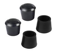 sourcing map 4pcs Embout Pied Chaise Bouchon Tampon Capuchon Protection Jambe Meuble Plancher Anti-dérapant en Caoutchouc Noir 22mm ID