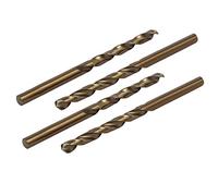 sourcing map 4pcs Foret hélicoïdal HSS Cobalt 5.1mm Dia perçage tige ronde droite métrique