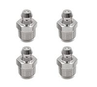 sourcing map 4pcs Graisseur Droit 1/8" INOX Filetage Raccord Graissage pour Voiture Moto