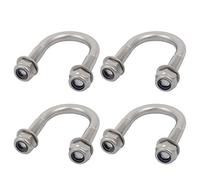 sourcing map 4pcs M6 Fil 304 Round Bend U Bolt Tuyau 20mm Dia extérieur