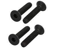 sourcing map 4pcs M6x30mm Vis à Filetage Gauche Tête Fraisée Six Pans Creux Boulon Fixation DIN7991