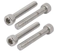 sourcing map 4pcs M6x40mm Vis Filetage À Gauche à Six Pans Creux Boulon en 304 Acier Inoxydable