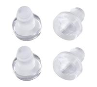 sourcing map 4pcs Pare-chocs de Dessus de Table Meuble en Verre avec Tige butoirs souples glissent anti-collision intégré Dégager 5mm