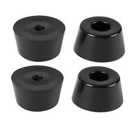sourcing map 4pcs Patin Pied Chaise Meuble Caoutchouc Tampon Pare-choc Embout Jambe Protection Antidérapant avec Métal Rondelle D24x20xH13mm