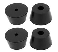 sourcing map 4pcs Patin Pied Chaise Meuble Caoutchouc Tampon Pare-Choc Embout Jambe Protection Conique Noir 40x22mm