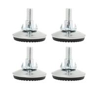 sourcing map 4pcs Pieds de Nivellement Meuble Réglable Pied Réglable Patin de meuble Jambe Pied de Table Chaise Base Protection Plancher M10 x 30 x 50mm Visser Glisser Filetage T-écrous