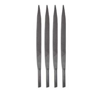 sourcing map 4pcs Pneumatique Demi Rond Fichiers Ensemble 5mm x 82mm Trempé Roulement Acier Grossier Coupe Dents Main Outils pour Métal Bois Affûtage