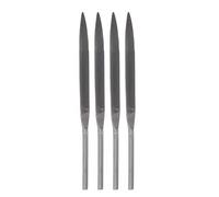 sourcing map 4pcs Pneumatique Demi Rond Fichiers Ensemble 5mm x 85mm Trempé Roulement Acier Middle Coupe Dents Main Outils pour Métal Bois Affûtage