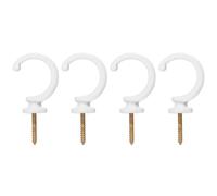 sourcing map 4Pcs Retenue de Rideau, Supports de Rideaux Muraux en Alliage D'Aluminium, Crochet D'Embrasses de Draperies pour Salon, Chambre à Coucher, Bureau (Blanc)