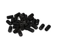sourcing map 5/16" -18 x 5/8" Filetage Hexagonal Douille Set Point Point vis sans tête Noir 30 Pcs