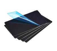 sourcing map 5 Pcs Métal Carte 85mm x 50mm x 1mm Aluminium Plaque Noir | Anodisé