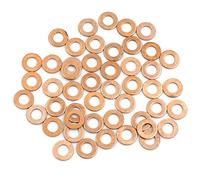 sourcing map 50 pc 6mm Dia Interne Joint étanchéité cuivre Anneau Auto