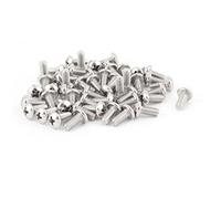 sourcing map 50 pcs # 8-32 x 3/8" acier inoxydable vis métaux tête bombée Fixations