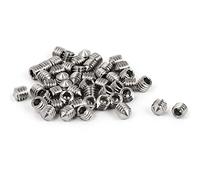 sourcing map 50 Pcs Vis Pointeau Conique Vis Sans Tête Hexagonale M4 x 4mm | Acier inoxydable 304 pour Poignée de Porte