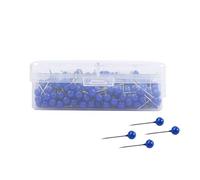 sourcing map 500Pcs Punaises épingles pour Carte 1/8" Poussez Broches Pointes Rond Tête Tableaux en Liège Image Suspension pour Maison Bureau Bleu