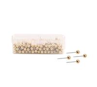 sourcing map 500Pcs Punaises épingles pour Carte 1/8" Poussez Broches Pointes Rond Tête Tableaux en Liège Image Suspension pour Maison Bureau Ton d'or