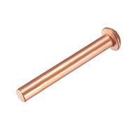 sourcing map 50Pcs 5/32Pouces X 1 3/16Pouces Rond Tête Cuivre Solide Rivets Attaches