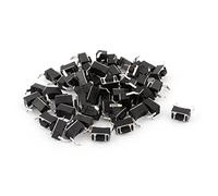 sourcing map 50pcs 6x3.5x4.3mm 2 PCB Bord Terminal Bouton poussoir Interrupteur tactile