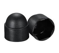 sourcing map 50pcs Cache Écrou Protection M16 Cache Boulon Capuchon Noir | Hexagonal 24mm, Vis Couvercle Plastique Dôme