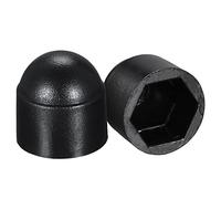 sourcing map 50pcs Cache Écrou Protection M6 Cache Boulon Capuchon Noir | Hexagonal 10mm, Vis Couvercle Plastique Dôme