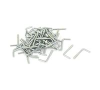 sourcing map 50pcs Crochet à Visser piton Plafond Mur Vis Crochet en L Gond à Visser Cheville Vis Auto Taraudeuse M3x25mm en métal