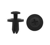sourcing map 50pcs fermoir boucle porte plastique type Pousser Rivet vis Agrafe Tapis Garniture 6 mm Noir