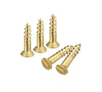 sourcing map 50pcs Laiton Bois Vis M2 x 8mm pour Travail Bois Meubles | Fente Entraînement Plat Tête Auto Taraudage Vis Tête Fraisée