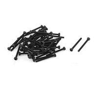 sourcing map 50pcs M1.6 x 16 mm Vis à six pans creux à tête hexagonale boulon Alliage d'acier métaux