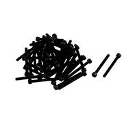 sourcing map 50pcs M2.5 x 25 mm Vis à six pans creux hexagonale boulon Acier allié métaux